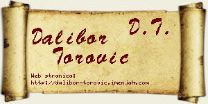 Dalibor Torović vizit kartica